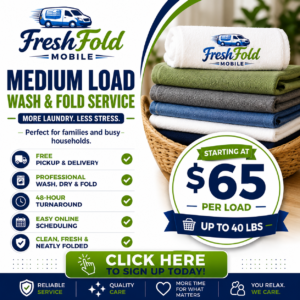 Medium Load Wash & Fold Laundry Service