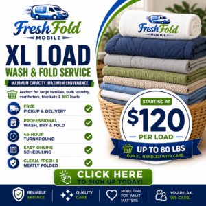 Extra Large Load Wash & Fold Laundry Service